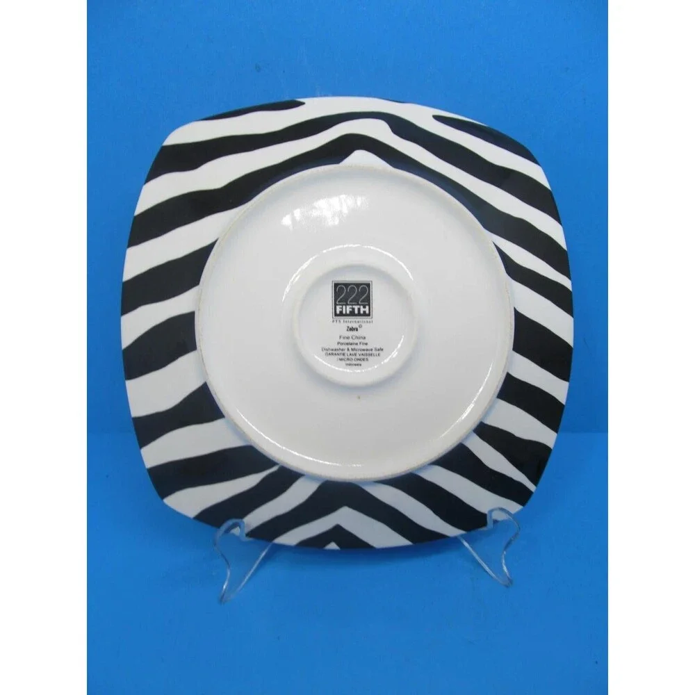 222 Fifth Zebra Black And White 8 1/4